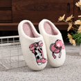 thumbnail image 4 of ichuanyi Women’s Plush Indoor House Slippers,Christmas Cute Pattern Winter Home Shoes Warm Cozy Non Slip Comfy Bedroom Closed Toe Slippers, 4 of 10