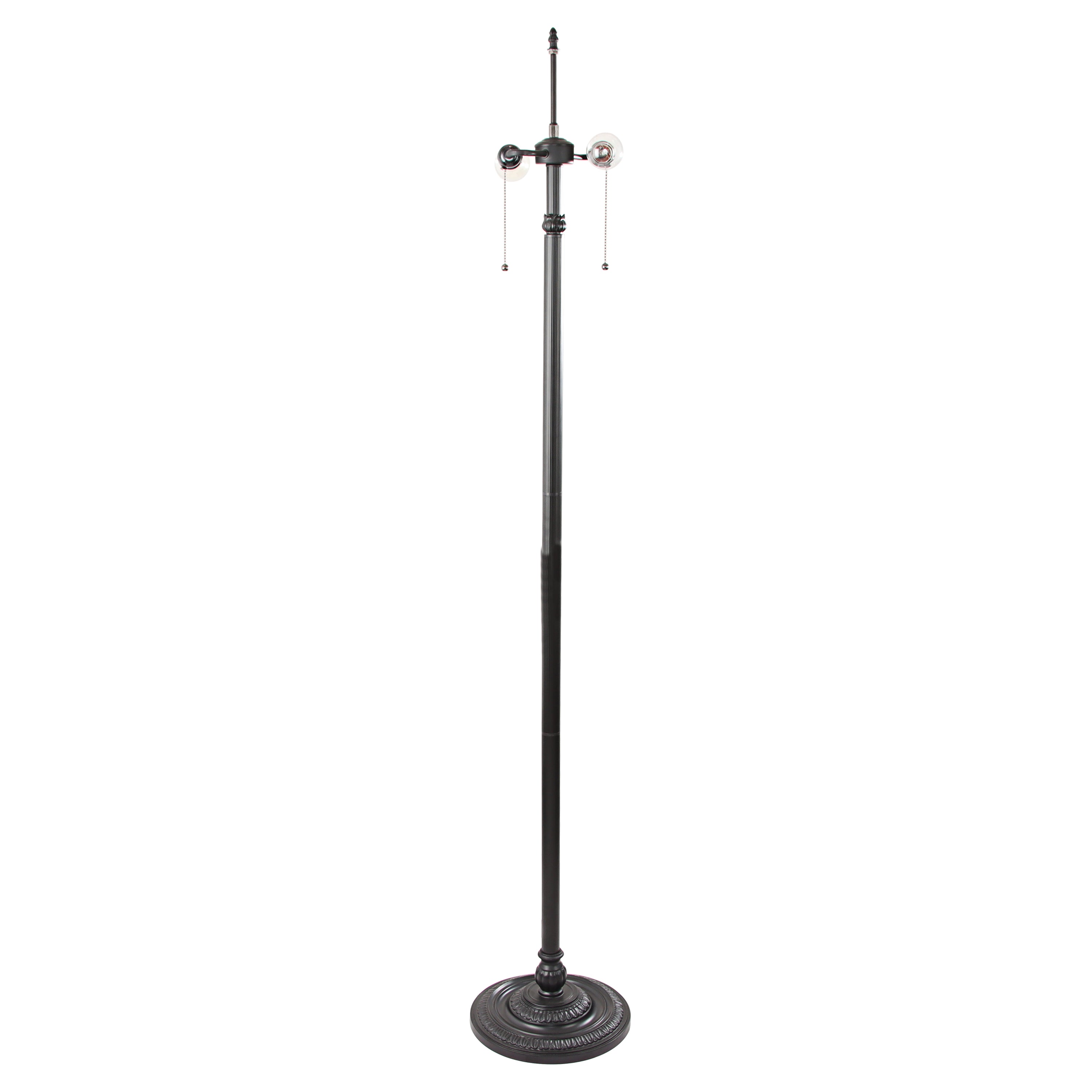 Radiance Goods Mission Tiffany-Style Blackish Bronze 2 Light Floor Lamp 18" Wide/66 Tall