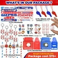 thumbnail image 5 of 84 Pcs Baseball Party Favors - 12 Set Treat Box Keychains Baseball Wristbands Straw and Stickers for Boys Classroom Rewards Party Supply, 5 of 7