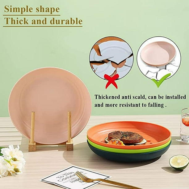 plato de plastico de 17 5 cm juego de vajilla resistente y reutilizable de 8 colores cuencos para fideos aperitivos cereales de postre sin BPA apto para microondas y lavavajillas Walmart en linea
