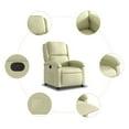 thumbnail image 4 of vidaXL Recliner Chair Cream Real Leather, 4 of 5