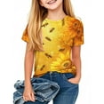 thumbnail image 2 of HVOBBTY T-shirt Décontracté à Manches Courtes Respirant pour Tout-Petits, T-shirt Imprimé à Manches Courtes Col Rond Demi-Manches Décontracté Polyvalent Jaune, 9 Ans, 2 of 5