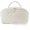 White, variant on 180° Lay-Flat Cosmetic Organizer Kit - Large Capacity Travel Toiletry Bag with Brush Slots + Bonus Beauty Blender Sponge, Creamy Vegan Leather Pouch