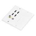 thumbnail image 4 of AV Faceplate, Snap In Installation Jack Compatible Size Gold Plated Professional HD Multimedia Interface Cat 6 Wall Plate With TV F Head Port For Home, 4 of 8