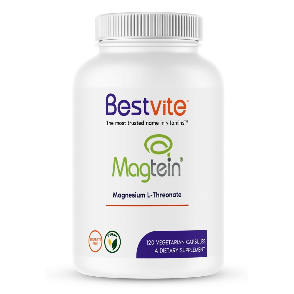 Magtein Magnesium LThreonate Capsules 2000mg per serving (120 Vegetarian Capsules) Patented