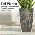 thumbnail image 2 of Gamexcel 21 inch Tall Planter Resin Vase, Set of 2 for Porch Large Pot with Drainage Hole for Indoor Outdoor Home Garden Front Door, 2 of 7