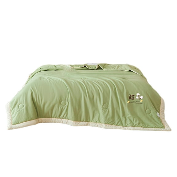Clearance Cooling Blanket,Hwkond Machine Washable Lightweight Cotton Quilt - Ideal For AirConditioned Rooms All-Season Cool Comfort Easy Care 110x150cm/43.3x59.05in,Green,110x150cm