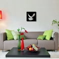 thumbnail image 2 of Canvas Prints Wall Art - A Free Flying White Dove Isolated on a Black Background - 16" x 16", 2 of 4