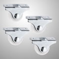 thumbnail image 3 of 12 Pcs Plaque Métallique Fixe pour Chaise de Meuble 1 Pouce Diamètre Roulettes Rigides PP Pièces de Modèle DIY Blanc, 3 of 7