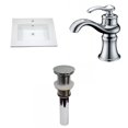 thumbnail image 1 of American Imaginations 25-in. W 1 Hole Ceramic Top Set In White Color - Drain Incl. AI-33096, 1 of 9