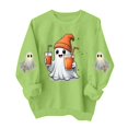 thumbnail image 3 of PNTUTB Women's Hoodless Sweatshirt Long Sleeve Crew Neck Pullover Top Halloween Graphic Print Casual Comfort Loose Trendy Sweatshirts, 3 of 7
