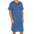 thumbnail image 2 of Lefu Chemise de Nuit à Manches Courtes pour Homme, Vêtement de Nuit, Chemises de Nuit, Peignoirs, Peignoir, Pyjamas, Chemises, 2 of 5