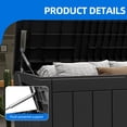 thumbnail image 4 of DEXTRUS 100 Gallon Outdoor Resin Deck Box, Weatherproof & Lockable Patio Furniture Storage, Black, 4 of 10