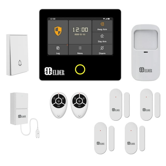 Security Alarm System Wireless Smart 10-Piece Kit DIY, WiFi & 4G Touch Panel, Doorbell, Motion & Door Alarm Sensors Security, Smart Home Burglar Alarm System & Business Security