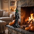 thumbnail image 3 of Crackr Witch Statue Resin Figurine - Dark Fantasy Barrl Gothic Home Decor Collectible for Halloween Holiday Party Supplies & Spooky Seasonal Display, 3 of 11