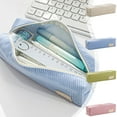 thumbnail image 7 of SLYNSHome Pencil Case Pouch,Soft Corduroy Pencil Bag Pencil Organizer with Zipper Makeup Brush Storage Holder - Light Blue, 7 of 7