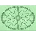 thumbnail image 1 of Ahgly Company Machine Washable Indoor Rectangle Transitional Mint Green Area Rugs, 4' x 6', 1 of 7