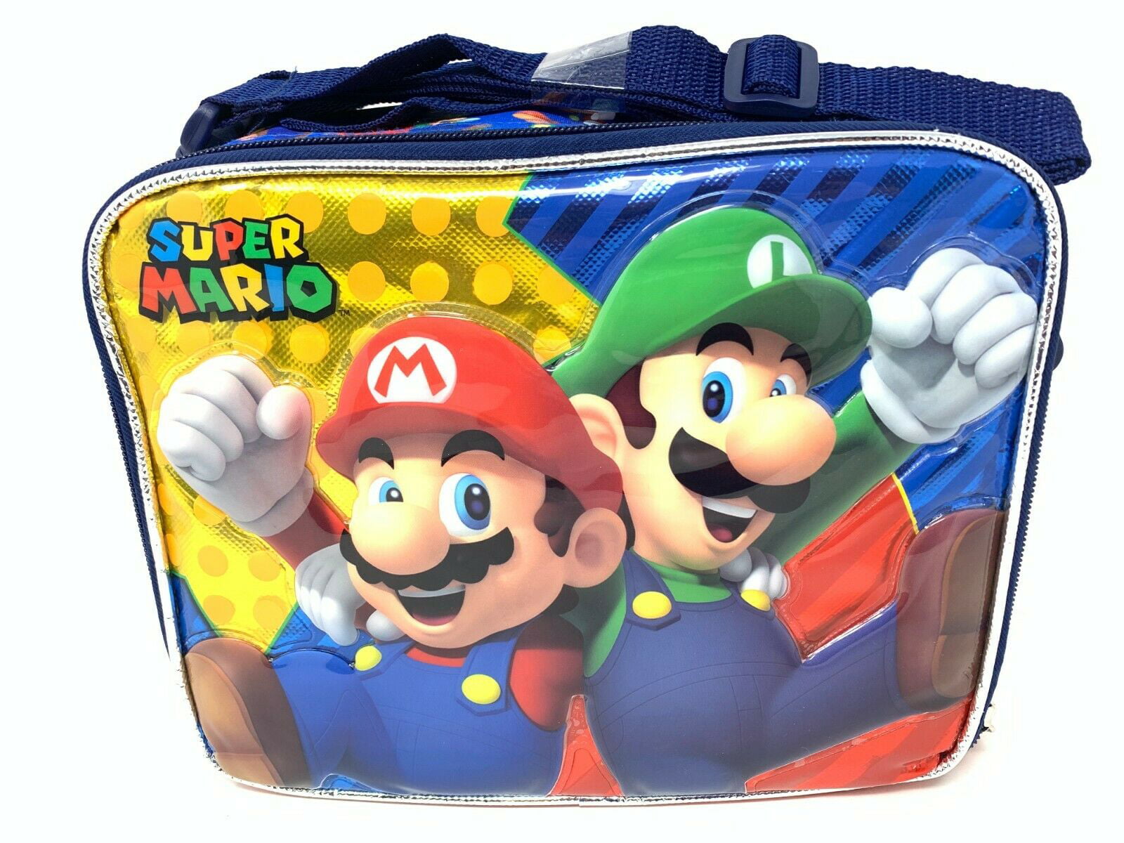 9.5 inch Super Mario Lunch Bag- Mario Yoshi Luigi Donkey Kong Lunch Box, Men's, Size: 7.5