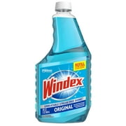 Windex Glass And Window Cleaner Spray Bottle, Bottle Made From 100% Recovered Coastal Plastic, Original Blue, 32 Fl Oz
