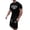 Black, variant on New York Graphic Short Sets for Men Short Sleeve Crewneck T Shirt and Shorts 2 Piece Matching Set Mens Summer Outfits