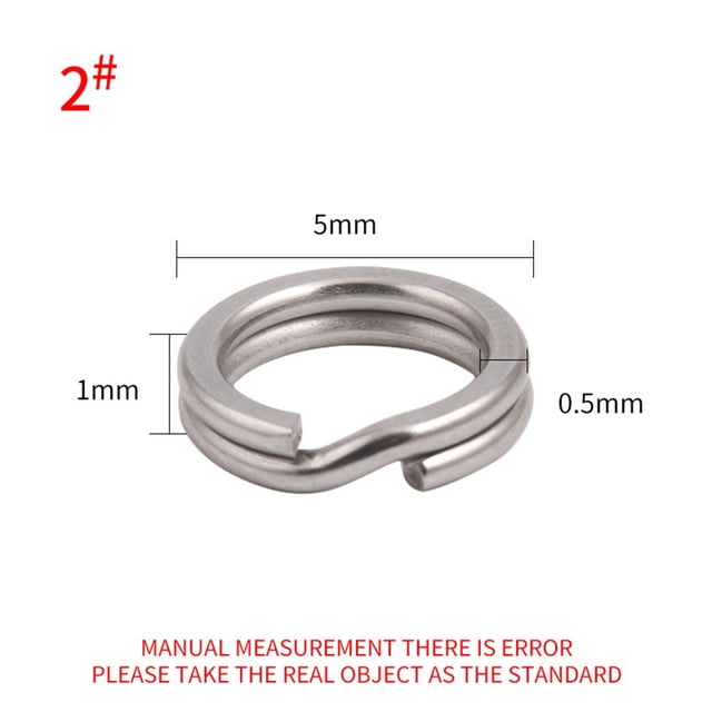 Lefu Acier Inoxydable Split Anneau Pêche Connecteur Double Split Snap Leurre Accessoires