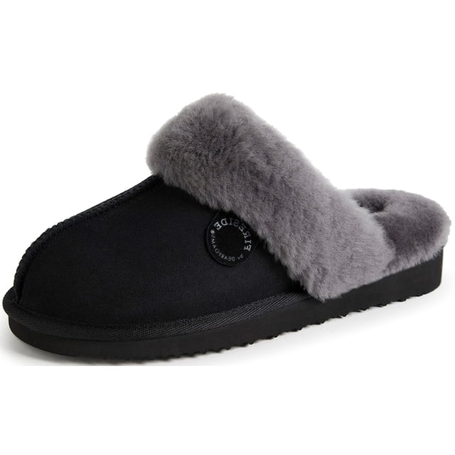 Pantuflas Fireside de Dearfoams Sydney Resistente al Agua con Forro de Borrego Talla 8 M US