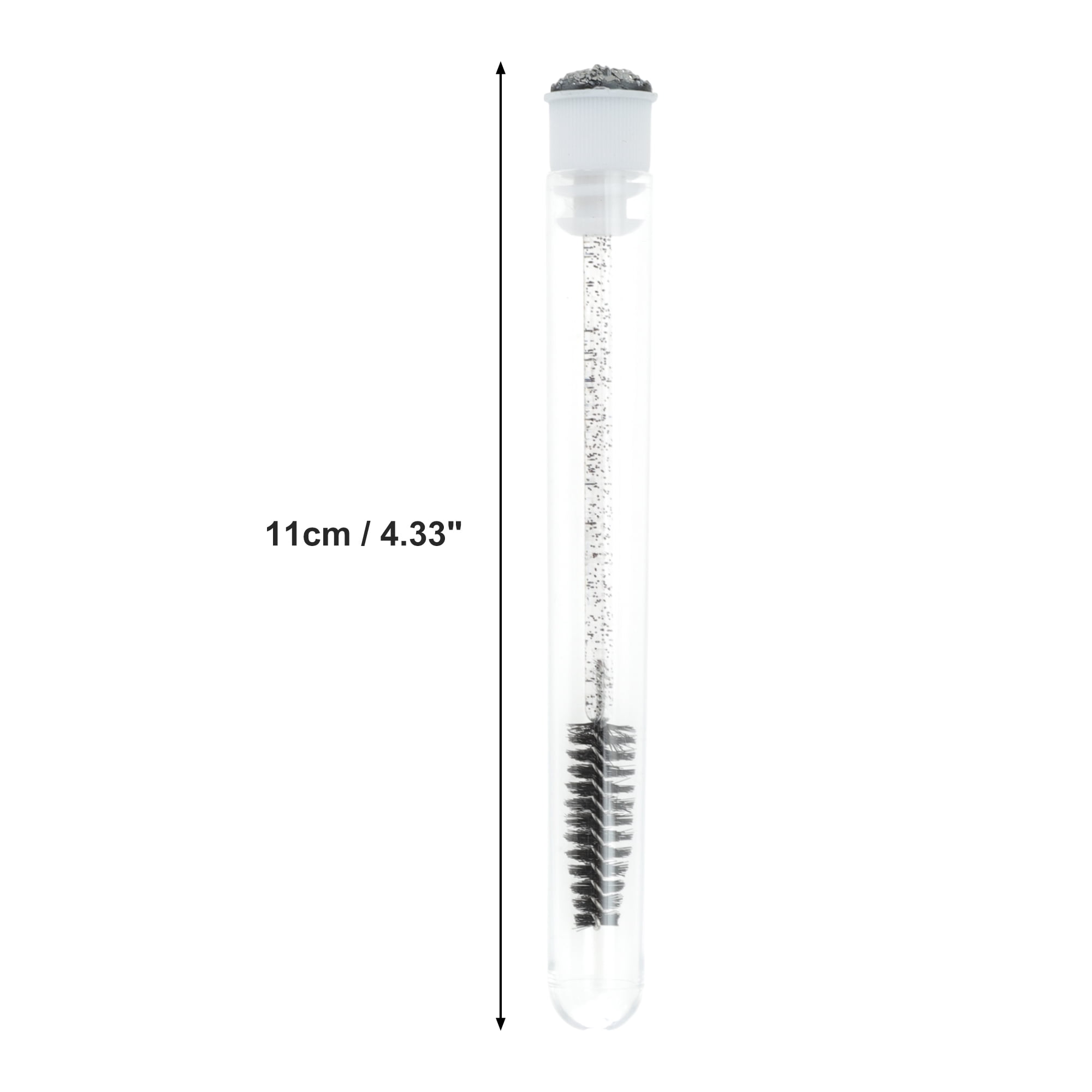 Unique Bargains 1 Pc Soft Reusable Eyelash Brush for Vacation in Tube Gray
