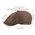 thumbnail image 2 of Sombreros Para Hombre Gorras Retro De Repartidor De Periódicos Sombreros De Pintor Con Visera Sombreros Planos De Otoño-Invierno Con Diseño En Espiga, 2 of 3