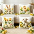 thumbnail image 4 of Kumdkd 4-Piece Easter Pillow Covers Set 18x18ines, Rabbit and Egg Pattern Decorative Cushion Covers for Sofa Couch Bedroom Spring Home Decor, 4 of 6