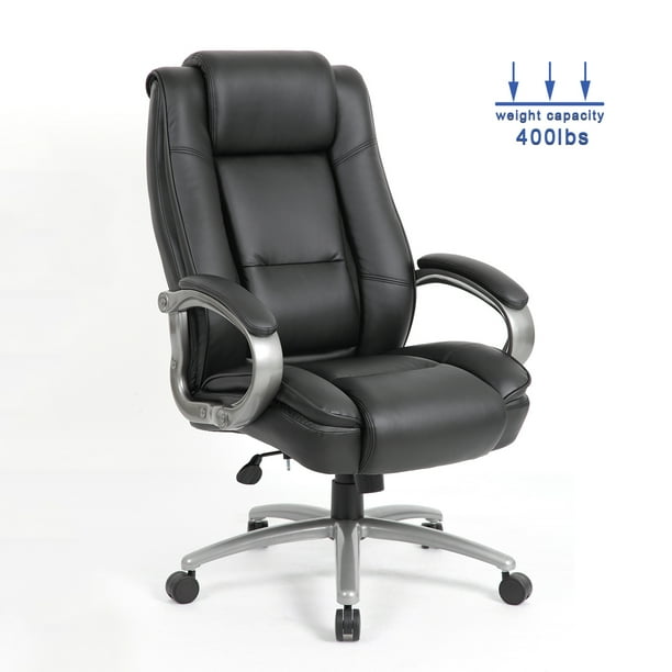 LCH 400LB Big and Tall Office Chair PU Ergonomic Chair Executive Computer Chair ,Black Walmart