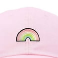 thumbnail image 2 of Dalix Robot Embroidered Glow in the Dark Retro Dad Hat Cotton Baseball Cap Adjustable Mens in Washed Pink, 2 of 5