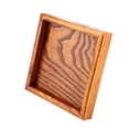 thumbnail image 3 of Bandeja cuadrada de madera maciza para servir té, café, sushi y aperitivos, ideal para cafeterías y restaurantes (12,5 x 12,5 cm), 3 of 12