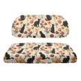 thumbnail image 2 of Pzuqiu Black Cat & Floral Golf Cart Seat Cover Set - 2-Piece Stretchable Protector, Breathable & Machine Washable, Fits Most 2-Seater Carts for Golf Lovers, 2 of 10