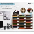 thumbnail image 3 of AdirOffice Classroom Mailbox - Wooden Literature Organizer , Construction Paper Storage Organizer , Mail Sorter with Slots , Office Mailboxes With Removable Shelf (27 Slot , Oak), 3 of 9