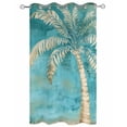 thumbnail image 2 of nqOlkjepod Outdoor Curtains for Patio Waterproof, Coastal Beach Tree Green Outdoor Privacy Panels Grommet, Vintage Tropical Flower Plant Blackout Outside Curtains for Porch/Cabana 54"x108", 1 Panel, 2 of 8