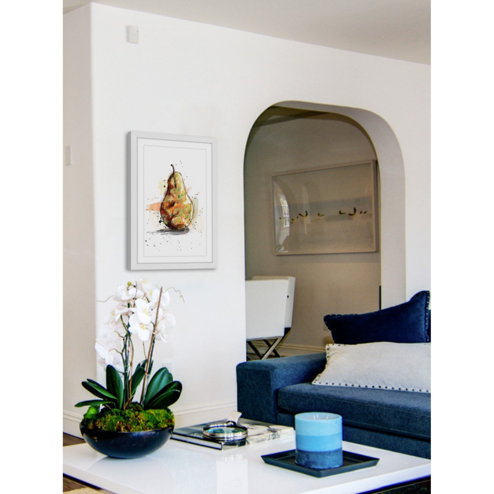 "Poire" by Marie-Eve Pharand Framed Painting Art Print