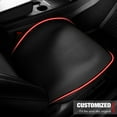 thumbnail image 5 of Ikon Motorsports Seat Cover Cushions Compatible With 2017-2023 Tesla Model 3, V2 Style Black Suede Leather 1st 2nd Row 5-Seat Seat Cover Cushion Protectors, 5 of 9