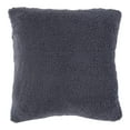 thumbnail image 3 of 24 in. Square Sherpa Throw Pillow Cover in Blue Steel, 3 of 5