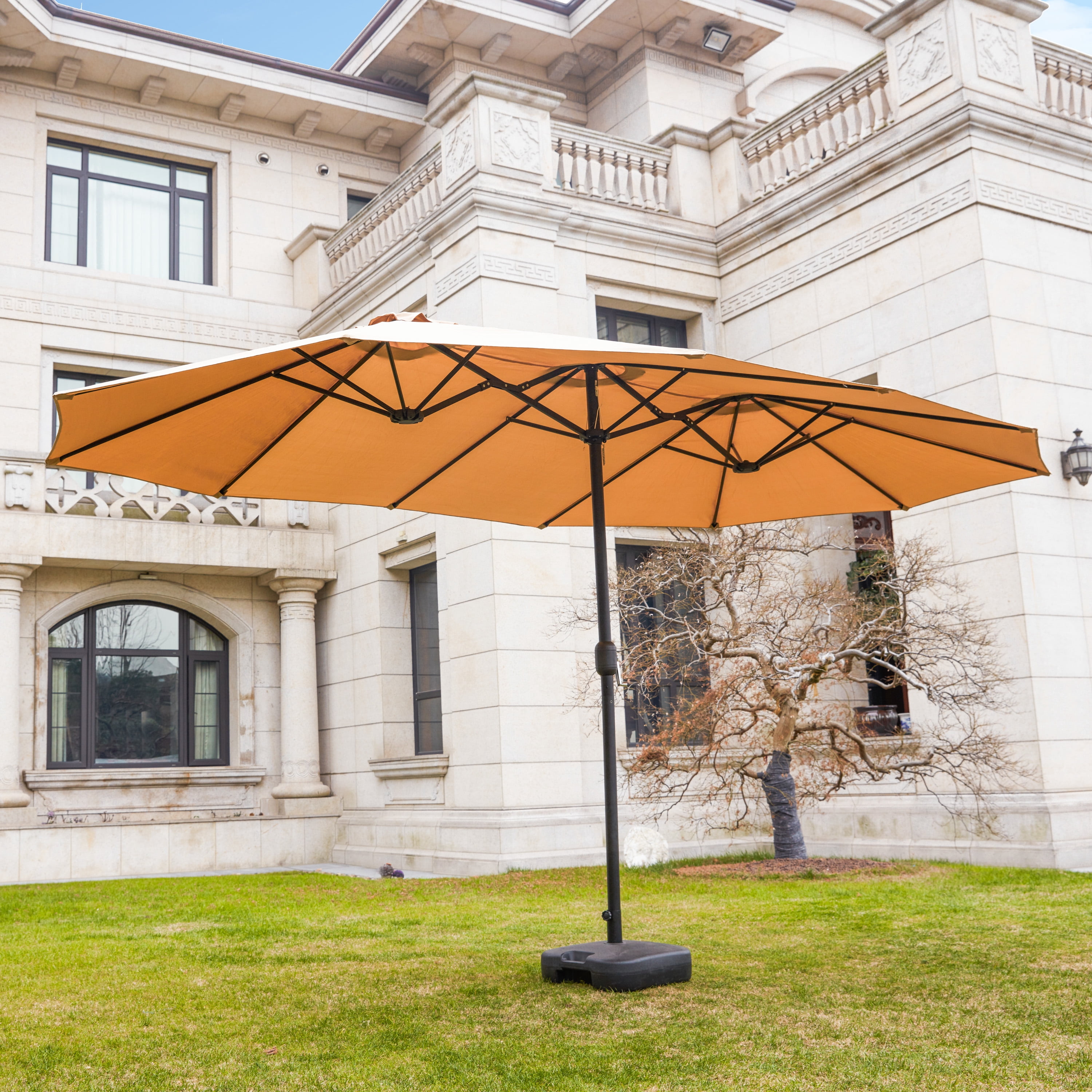 10x13 offset patio umbrella 10X13 ft AKZPRT Cantilever Umbrella  Stay Put Umbrellas