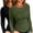 Black+Green, variant on 2PCS Fall Winter Clothes Womens Crew Neck Ribbed Long Sleeve Shirts Slim Fitted Tee Casual Basic T-shirt Top White Wine Red M