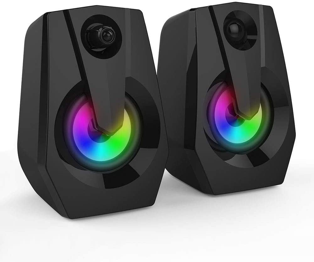 USBPowered Computer Speaker Dazzle LED Light Mono Digital Speakers for
