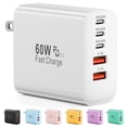 thumbnail image 1 of Cargador Karhood de 60 W con bloque de carga rápida USB-C de 5 puertos, 1 of 7