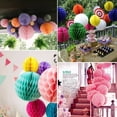 thumbnail image 5 of Bolas de papel para manualidades con forma de panal, para decoración de aniversarios, compromisos, bodas, cumpleaños, fiestas, centros comerciales, eventos y colgantes, 5 of 5
