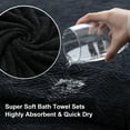 thumbnail image 6 of Green Essen 4 Pack Oversized Bath Towel Sets 35"x 70"Highly Absorbent Quick Dry Bath Sheets 600 GSM Extra Large Bath Towels Clearance Soft Shower Towels for Bathroom Spa Hotel Gym Pet(Black), 6 of 9