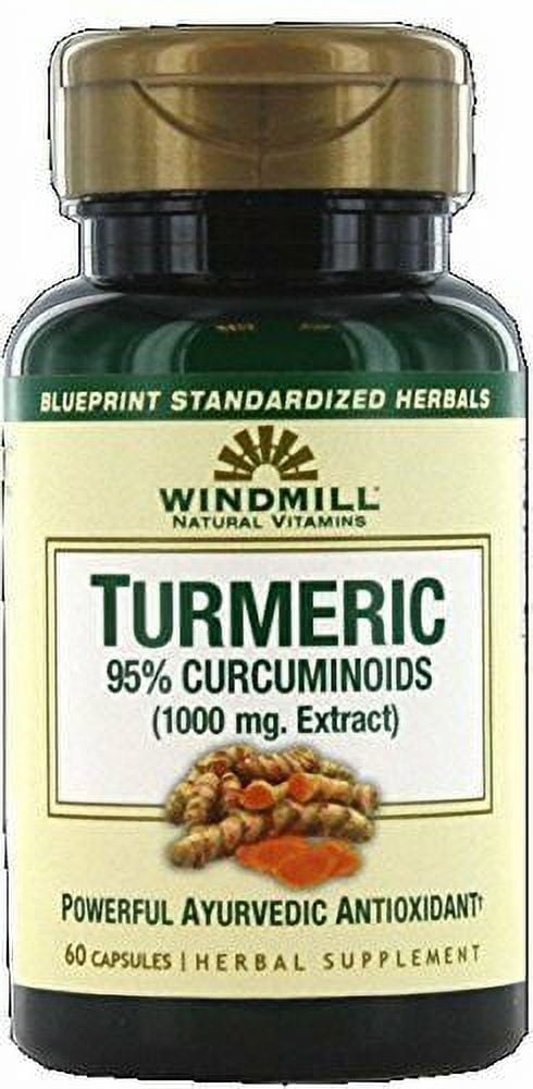 Windmill Turmeric 95% Curcuminoids 1000 Mg Capsules - 60 Ea, 3 Pack