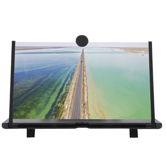 Pantalla De Aumento De Teléfono De 12 Pulgadas, Lupa De Pantalla De Teléfono, Juegos En 3D Todos Los Videos De Teléfonos Inteligentes Para Películas YLSHRF Negro