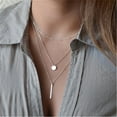 thumbnail image 2 of Boho capa collar de la barra de disco para las mujeres colgante largo con collares colgantes, 2 of 3