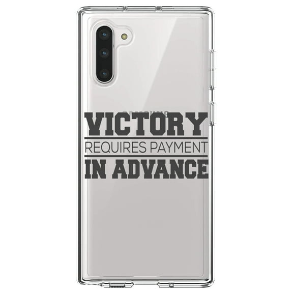 DistinctInk Clear Shockproof Hybrid Case for Samsung Galaxy Note 10 (6.3" Screen) - TPU Bumper Acrylic Back Tempered Glass Screen Protector - Victor Requires Payment in Advance