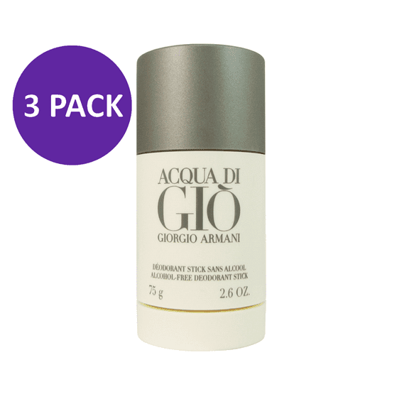 Giorgio Armani Acqua Di Gio Deodorant for Men, 2.6 Ounce (PACK 3)