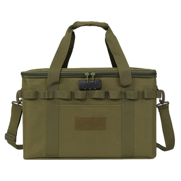 Bolsa De Picnic Para Acampar, Contenedor Organizador De Gran Capacidad, Bolsa De Transporte Para Parrilla De Barbacoa, Color Verde